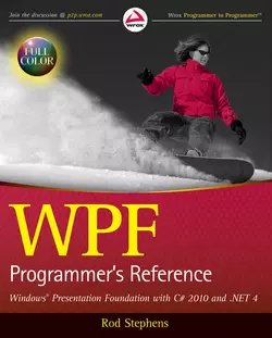 WPF Programmer′s Reference, Rod Stephens